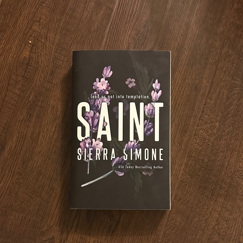 'Saint' Book with Purple Floral Design